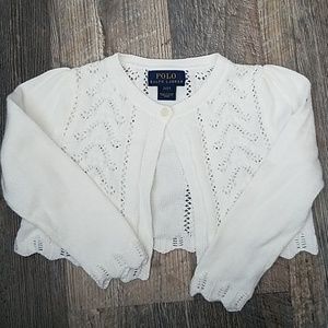 White Ralph Lauren Toddler Sweater
